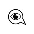 Eye bubble chat vector design template illustration Royalty Free Stock Photo