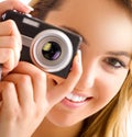 Eye and camera Royalty Free Stock Photo