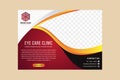 Eye Care clinic poster vector illustration. Medical health care flyer banner Royalty Free Stock Photo