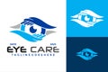 Eye care hand protect logo design vector symbol icon illustration Royalty Free Stock Photo