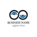 Eye care infinity logo template Royalty Free Stock Photo