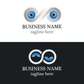 Eye care infinity logo template Royalty Free Stock Photo