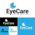 Eye care Logo.Eye care abstract Logo Template.Vector Illustration.Black, blue And White color Royalty Free Stock Photo