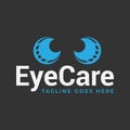 Eye care Logo.Eye care abstract Logo Template.Vector Illustration.Black, blue And White color Royalty Free Stock Photo