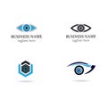 Eye care logo icon set Royalty Free Stock Photo