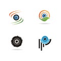 Eye care logo icon set Royalty Free Stock Photo