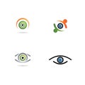 Eye care logo icon set Royalty Free Stock Photo