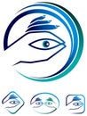 Eye care logo set Royalty Free Stock Photo