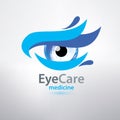 Eye care logo template, stylized symbol