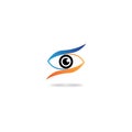 Eye care logo template vector