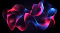 Dynamic Neon Wave Background with Flowing Blue and Pink Particles Abstract Digital Data Stream Visualization Royalty Free Stock Photo