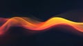 Vibrant Abstract Wave Particle Background Orange Yellow Gradient Dark Digital Flow Royalty Free Stock Photo