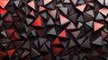 Abstract 3D Red Black Geometric Triangular Pattern Good Resolution Stock Photo Royalty Free Stock Photo