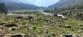 Eye catching aerial view of the beautiful Betaab Valley in Pahalgam, Kashmir Royalty Free Stock Photo