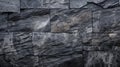 Eye-catching Black Stone Wall With Multilayered Texture