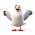 Eye-catching Cartoon Seagull With Lively Expressions