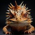 Eye-catching Composition Of A Young Bearded Dragon With Spikes