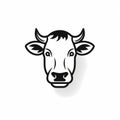 Eye-catching Cow Head Icon With Crisp Graphic Design