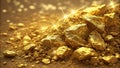 Crushed Gold Texture with an Uneven Surface and Shimmering Highlights Royalty Free Stock Photo