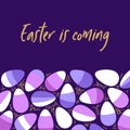 Eye catching Easter Eggs geometric abstract background in flat minimalism style