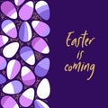 Eye catching Easter Eggs geometric abstract background in flat minimalism style