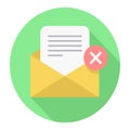 Rejected Email Icon for Error and Alert Notifications