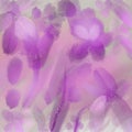 Eye catching illustration of colorful Flowers standing on Table. Elegant overflowing light purple background.