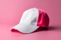 Ai Generative Baseball cap isolated on pink background. Mock up for your design