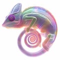 Spectacular Rainbow Lizard Illustration