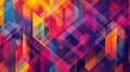 Abstract Geometric Colorful Pattern Design Vibrant Modern Background Digital Art Isometric Shapes Texture