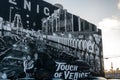 Eye-catching mural of a hostel in Venice Beach, California Royalty Free Stock Photo