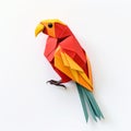 Eye-catching Origami Parrot Model With Bold Linework