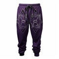 Eye-catching Purple Sweatpants With Geometric Patterns - Meticulous Design
