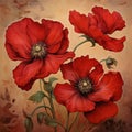 Eye-catching Realism: Red Poppies In The Style Of Mark Brooks