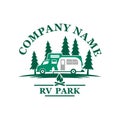 Eye catching rv park logo template Royalty Free Stock Photo