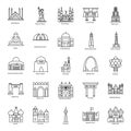 Historic Architectural Building Icons Pack