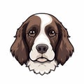 Eye-catching Springer Spaniel Dog Head Vector Illustration