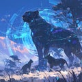 Future Tech Meets Wild: Powerful Lion Family