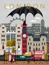 Eye-catching United Kingdom travel poster