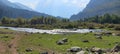 Eye catching view of the beautiful Betaab Valley in Pahalgam, Kashmir Royalty Free Stock Photo