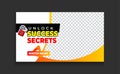 success online YouTube thumbnail clickable design template vector