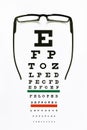 Eye Chart and Glasses Royalty Free Stock Photo