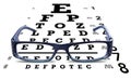 Eye Chart Glasses Spectacles Test Vision Royalty Free Stock Photo