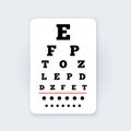 Eye chart poster Royalty Free Stock Photo