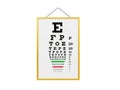 Eye chart poster isolated on white background Royalty Free Stock Photo