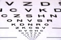 Eye chart test Royalty Free Stock Photo