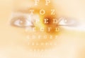 Eye chart test eye vision