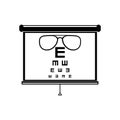 Eye Chart Test Icon, eyesight check