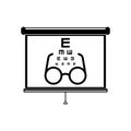 Eye Chart Test Icon, eyesight check