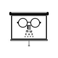 Eye Chart Test Icon, eyesight check